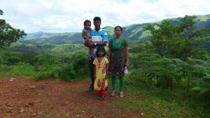 Chandan and his family in the Western Ghats