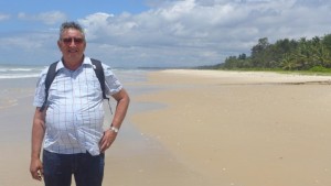 On the way to the site along the beachfront