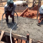 A balcony being cast